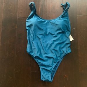 Express teal blue green turquoise swimsuit Large.